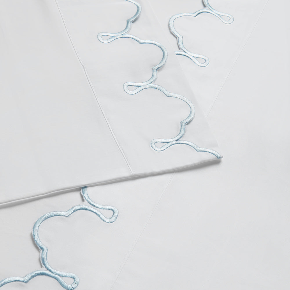Scalloped Embroidered Sheet Set