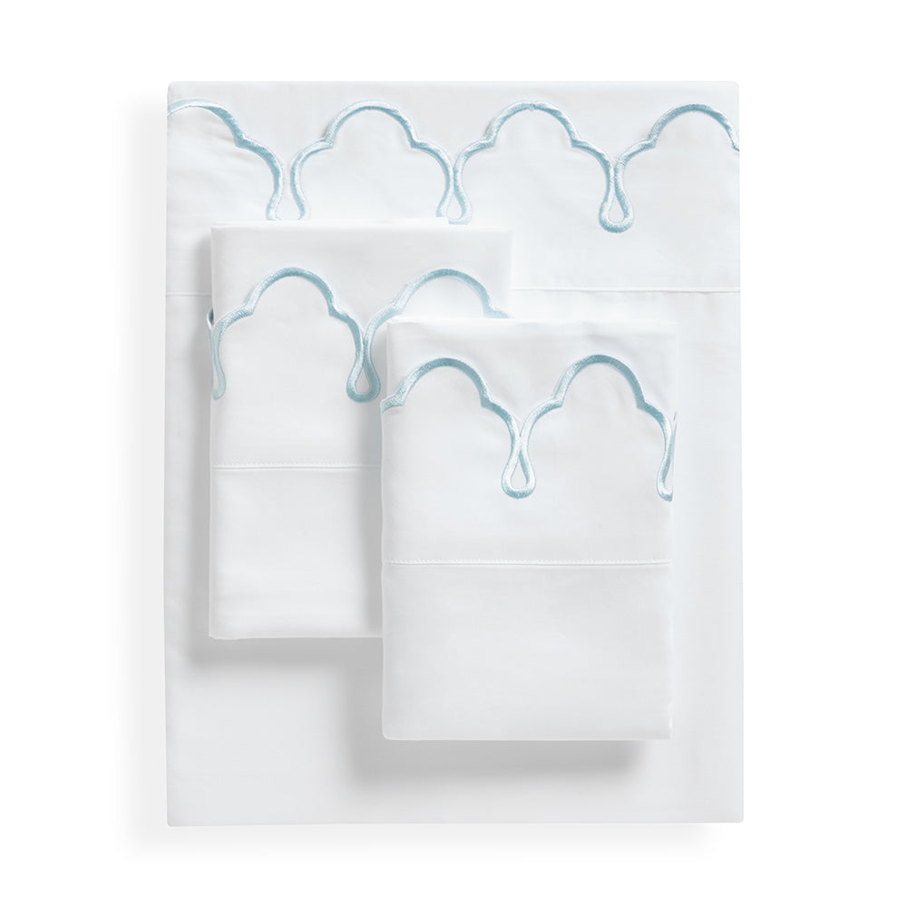 Scalloped Embroidered Sheet Set