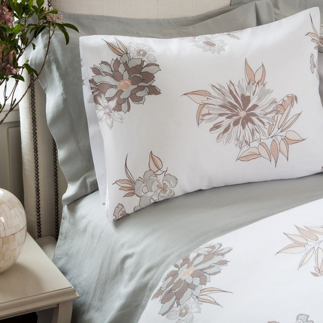 Linen Flower Duvet Set