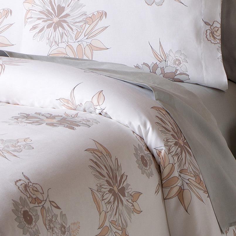 Linen Flower Duvet Set