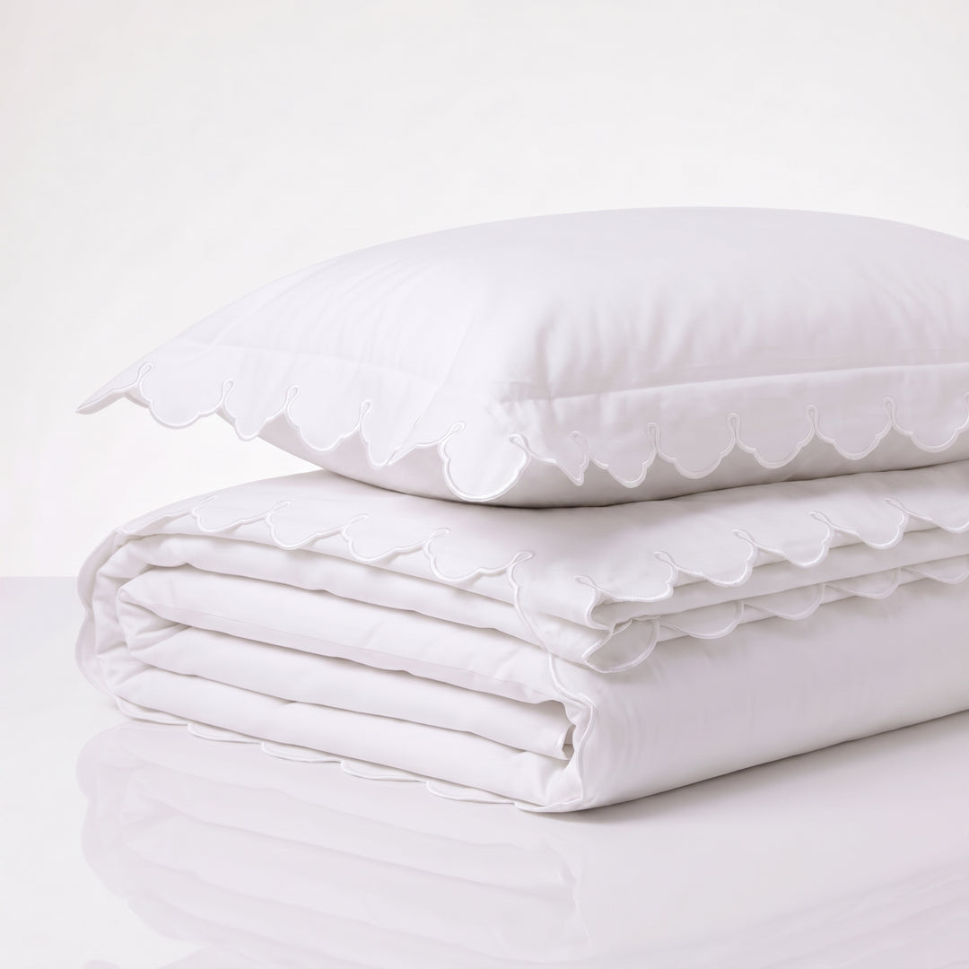 Scalloped Embroidered Duvet Set