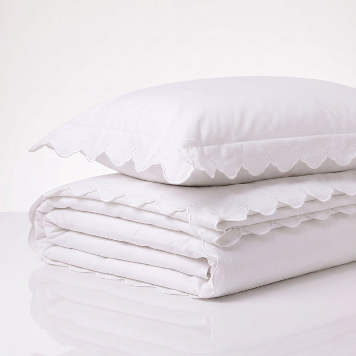 Scalloped Embroidered Duvet Set