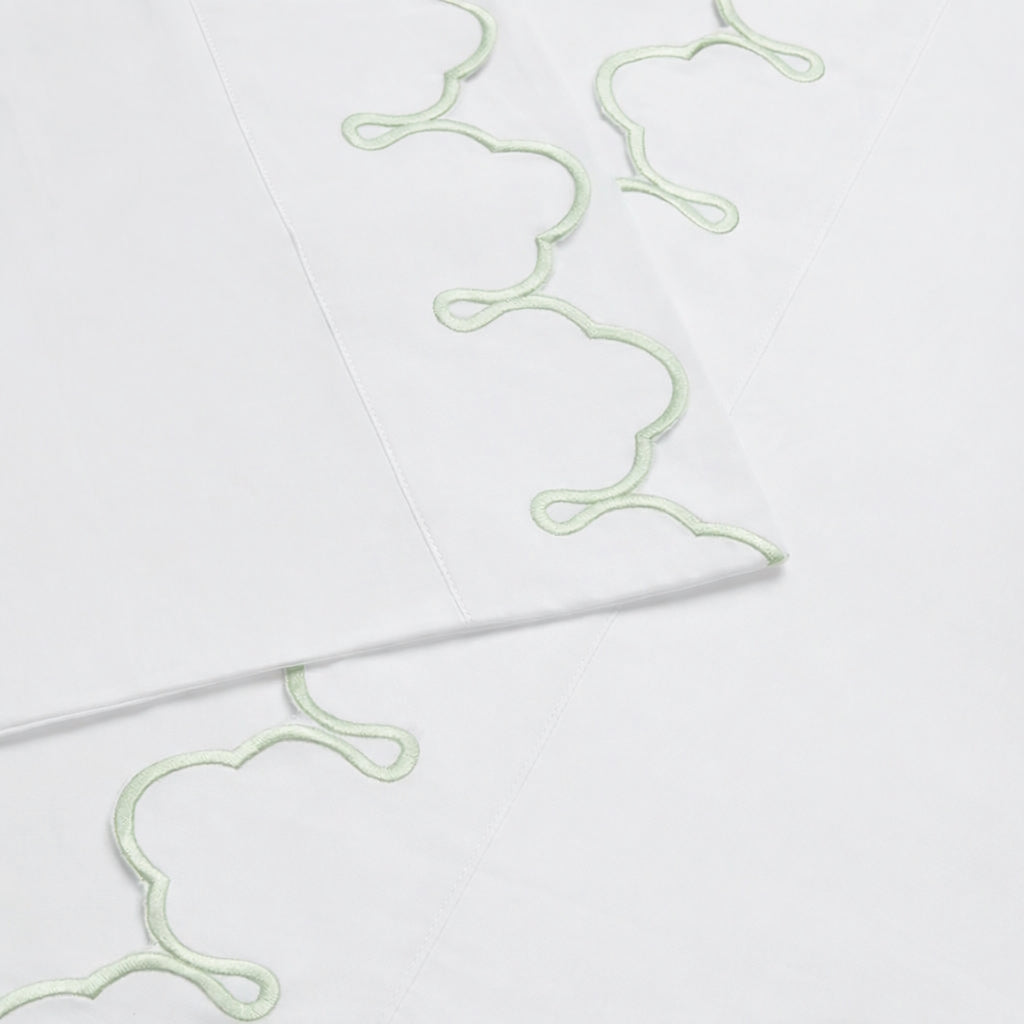 Scalloped Embroidered Sheet Set