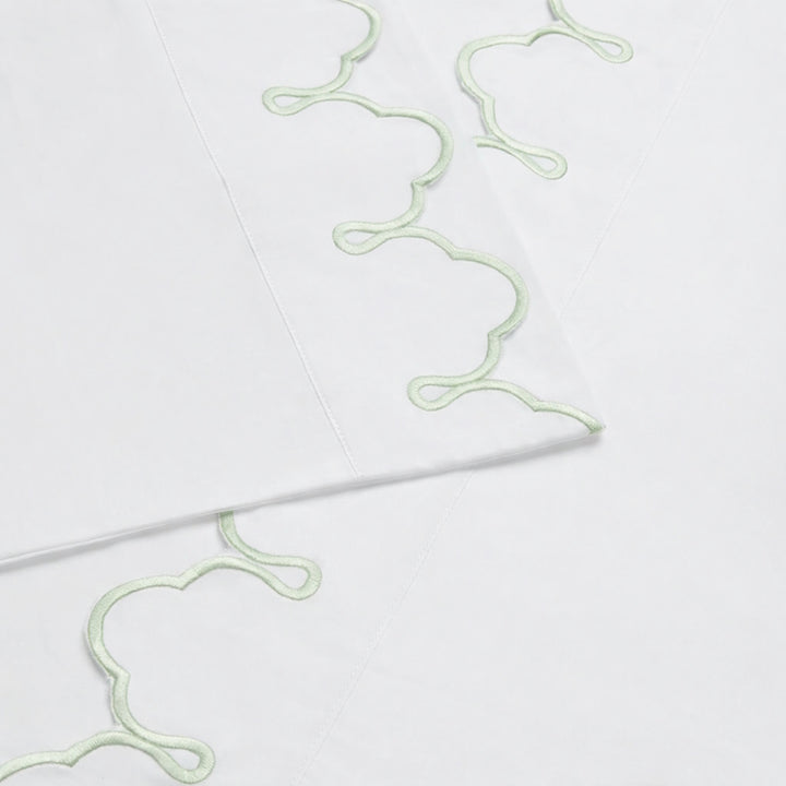 Scalloped Embroidered Sheet Set
