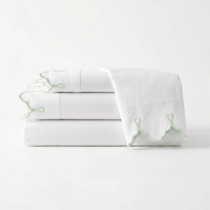 Scalloped Embroidered Sheet Set