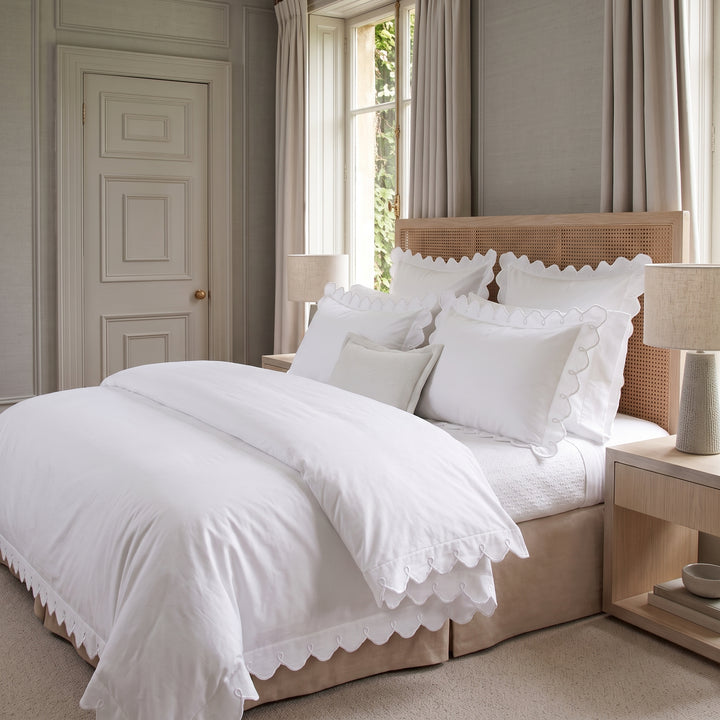Scalloped Embroidered Duvet Set